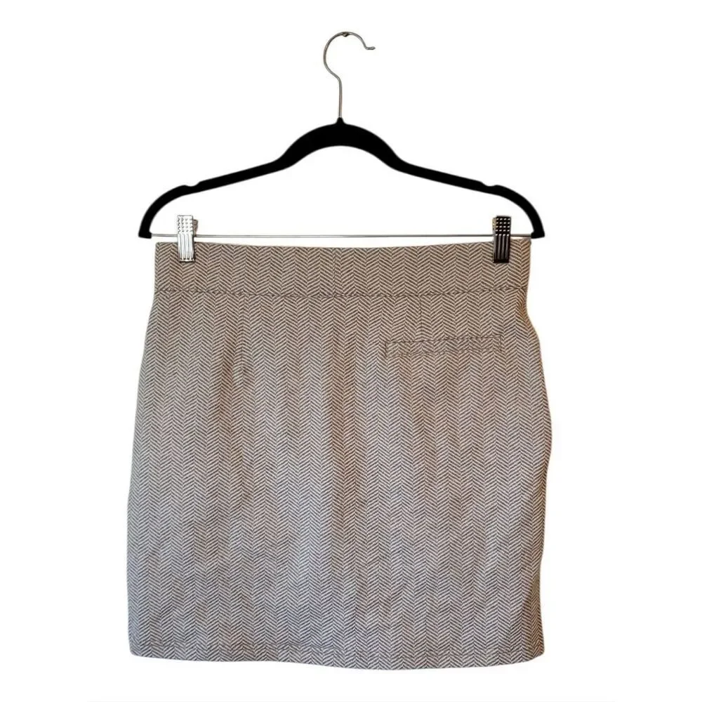 Polo Golf Classic Herringbone Beige Mini Skirt Size M